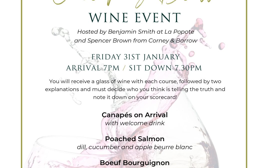 Call My Bluff Wine Event – 31st January